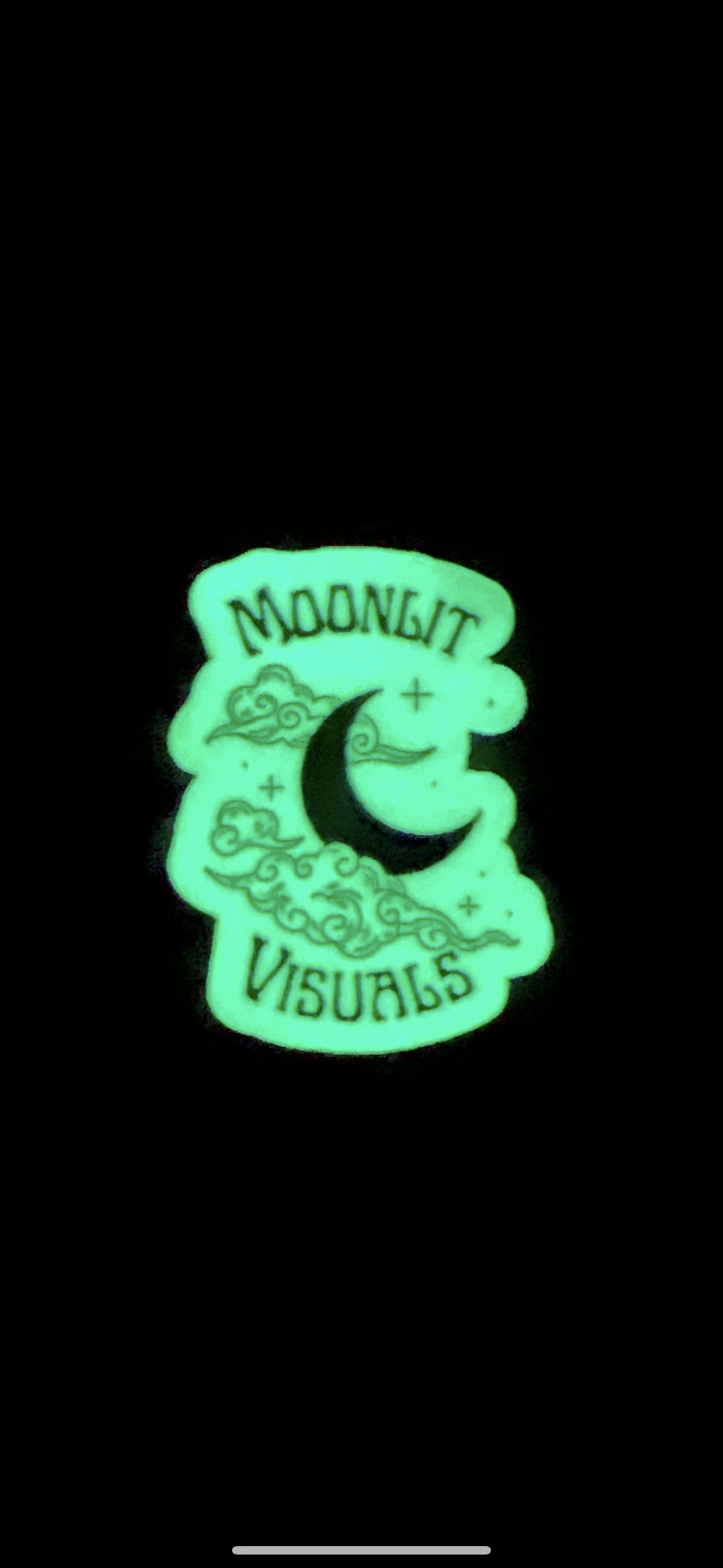 Moonlit Visuals Glow In The Dark Sticker