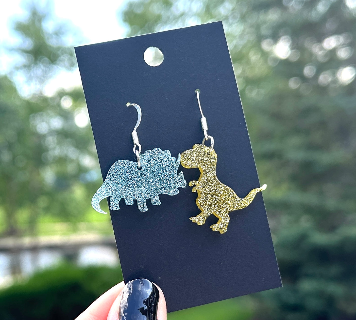 T-Rex and Triceratops Earrings