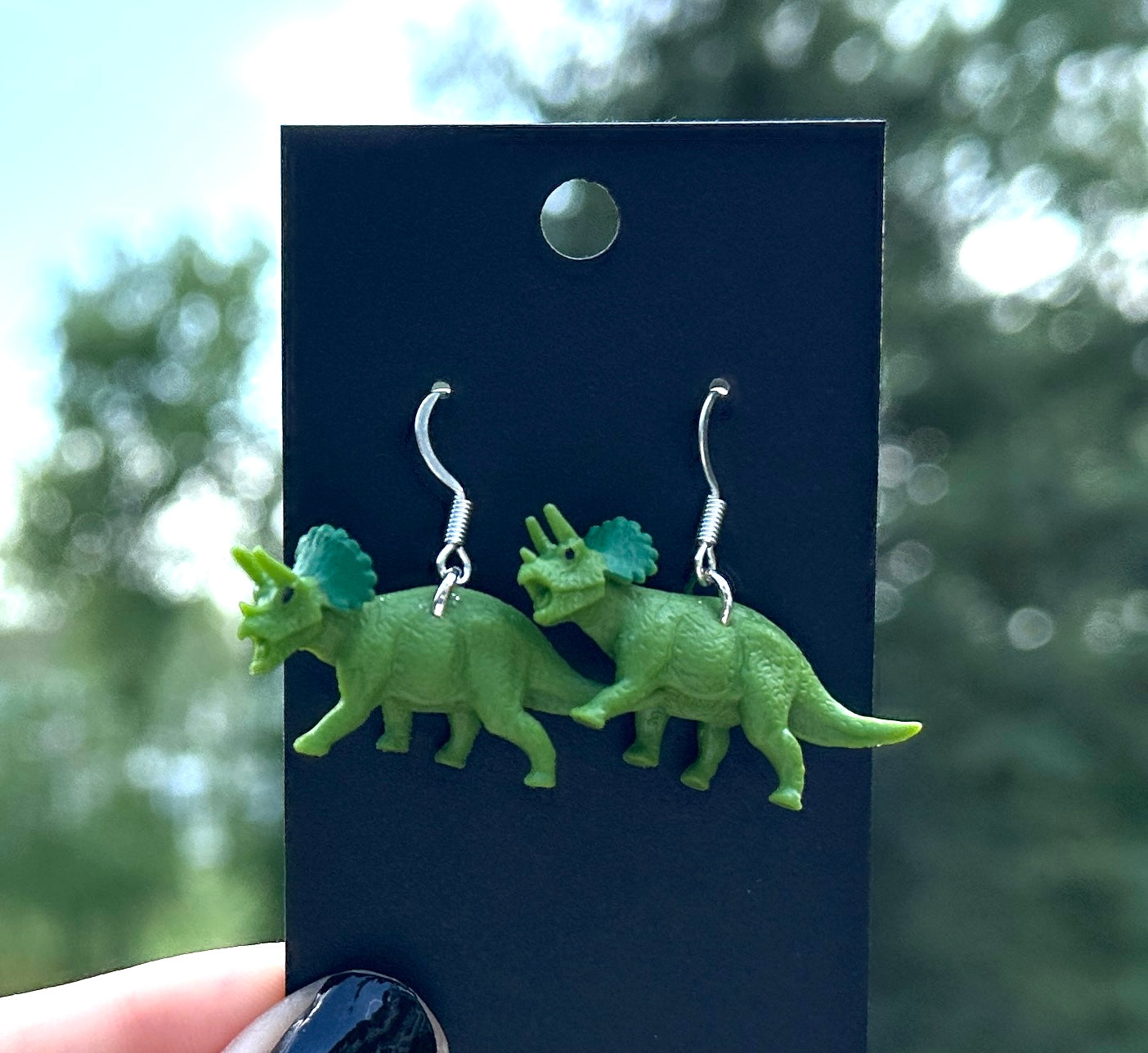 Triceratops Earrings