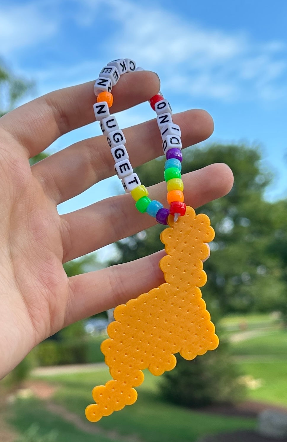 Brontosaurus Dino Chicken Nugget Kandi Bracelet