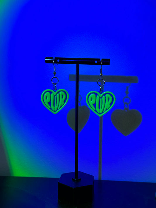 Green and Blue PLUR Earrings