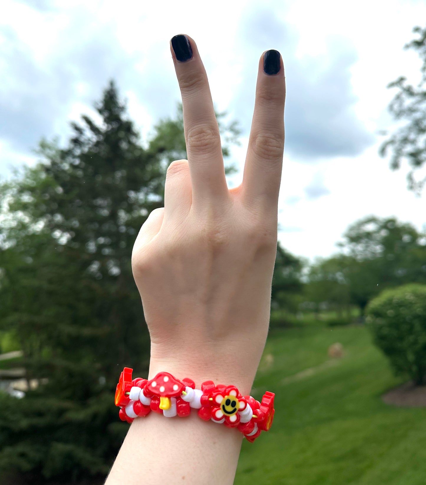 Red Hot Mini Kandi Cuff