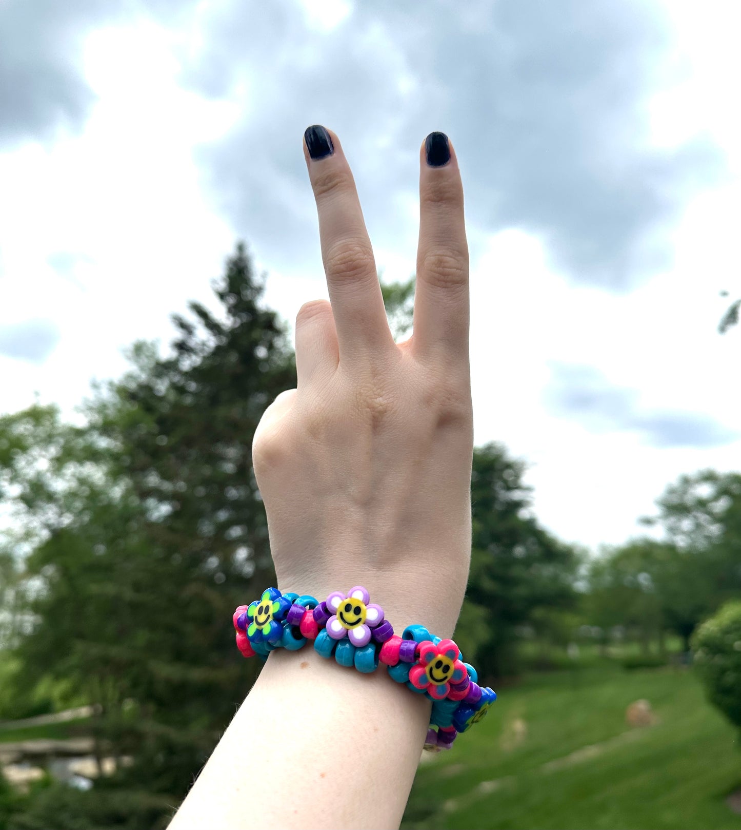 Flower Power Mini Kandi Cuff