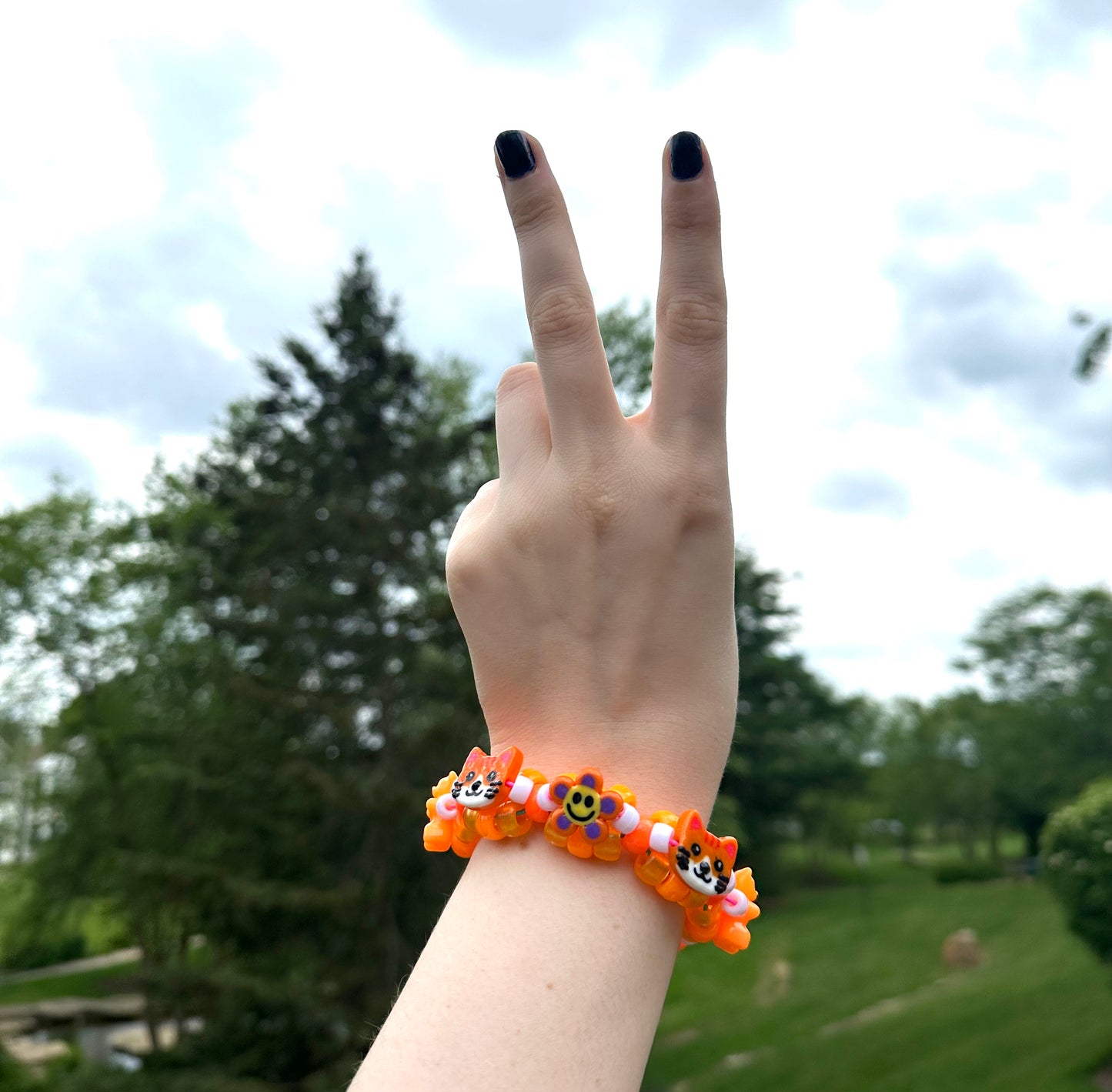 Creamsicle Mini Kandi Cuff