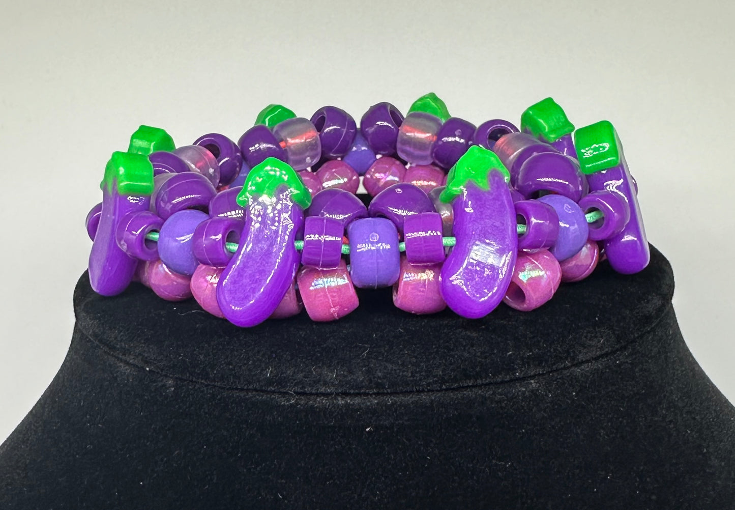 Eggplant Vibes Mini Kandi Cuff