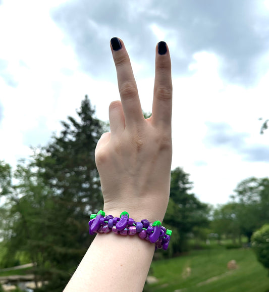 Eggplant Vibes Mini Kandi Cuff