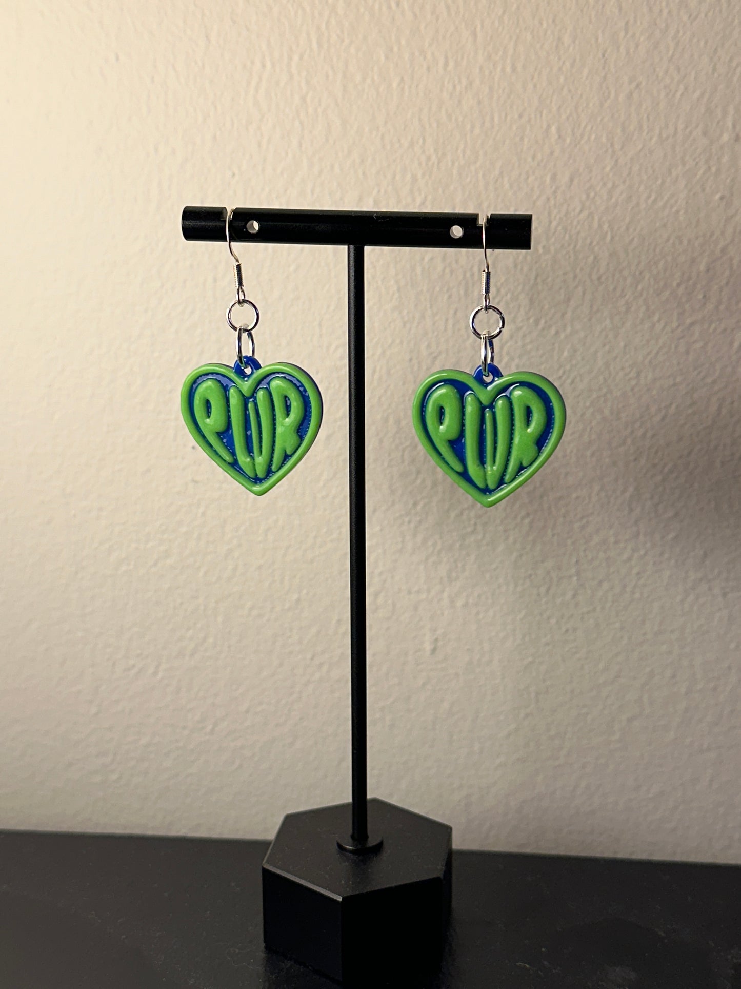 Green and Blue PLUR Earrings